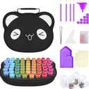 ZORETCO Diamond Painting Storage Containers,60 Slots Diamond Painting Kits,5D Diamond Painting Accessories and Tools for Art Jewelry Bead Rhinestones Organizer