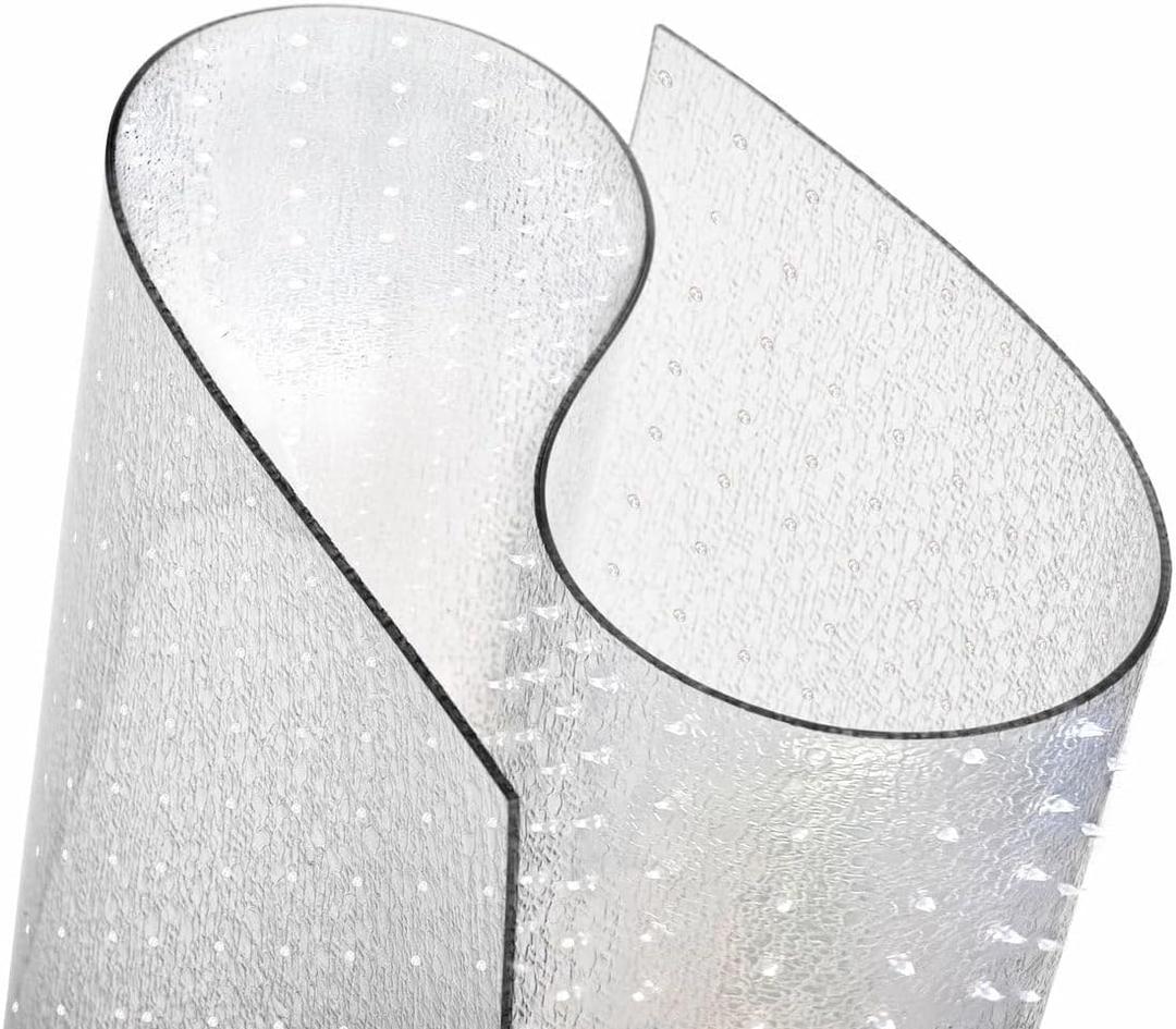 Clear Carpet Runner, USA Made, Safe, 24 x 48 Inch, 2mm Thick Cleated Vinyl, Clear Vinyl Carpet Protector for Rug, Plastic Runner for Carpet Protection