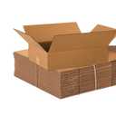 BOX USA Shipping Boxes Medium 20"L x 14"W x 4"H 25-Pack, Cardboard Box for Shipping, Moving, Mailing, Packing, Packaging and Storage