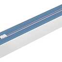 Plastic wrap Dispenser with Cutter Fits 11.8 Inch Wide, 100ft Rolls | One-Hand Operation, Space-Saving Kitchen Organizer | Durable Design & Smooth Slide Blade (Blue)