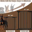 41" Extra Tall Baby Gate for Big Dog No Jumping Over, 30-40.9" Wide Pet Safety Gate Indoor for Doorways No Drilling,Auto Close Child Puppy Gates for Stairways Pressure Mounted (Black)