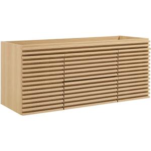 Modway Render 48" Single Sink Compatible (Not Included) Bathroom Vanity Cabinet in Oak