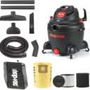 Shop-Vac 8252605 16 Gallon, Wet/Dry Utility Vacuum, 6.5 Peak HP, 2.5 Inch Diameter x 8 Foot Hose, 12 Foot Cord, Durable Design for Heavy-Duty Cleaning