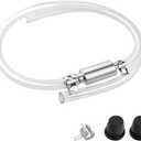 Brake Bleeder Hose, One Way Check Valve Tube Bleeding Tool Kit, Motorbike Brake Fluid Bleeder Hoses Replacement Accessories with 3 Clamps, Universal for Car Motorcycle Clutch