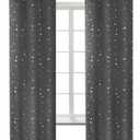 BGment Kids Blackout Curtains for Bedroom - Grommet Thermal Insulated Silver Star Print Room Darkening Curtains for Living Room, Set of 2 Panels (42 x 54 Inch, Dark Grey)