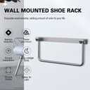 SKTYANTS 12 Inch Wall Mounted RV Shoe Rack Foldable Aluminum Shelf Camper Trailer Shoe Holder Organizer with Screws Accessories (4 Pack)