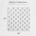 Creative Home Ideas Oversized Plush Throw Blanket 60" x 70", Floral Block Print Blue