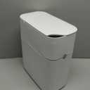 MOPUP Bathroom Trash Can, Automatic Bagging Garbage Can, 3.5 Gallon Slim Smart Small Plastic Trash Bin, Narrow Motion Sensor Trash Can for Bedroom, Office White