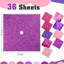 2 x Gersoniel 36 Sheet Construction Paper for DIY Graduation Cap Decoration 2026 Grad Hat Topper Blank Grad Cap Cover Cardstock Metallic Glitter Card Stock Paper 250gsm/92lb(Pink Color)