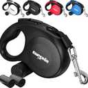 Emperor Pets 26 ft Retractable Dog Leash Black - Heavy Duty Retractable Pet Leash with Anti-Slip Grip for Medium to Large Dogs up to 110 lbs -Aura BB26