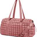 Quilted Travel Duffle Bag for Women Medium Weekender Bag Puffer Overnight Bag Large Soft Puffy Duffel Bag Carry-On Gym Bag Lightweight Personal Item Travel Bag for Trips Business Sport Airplane