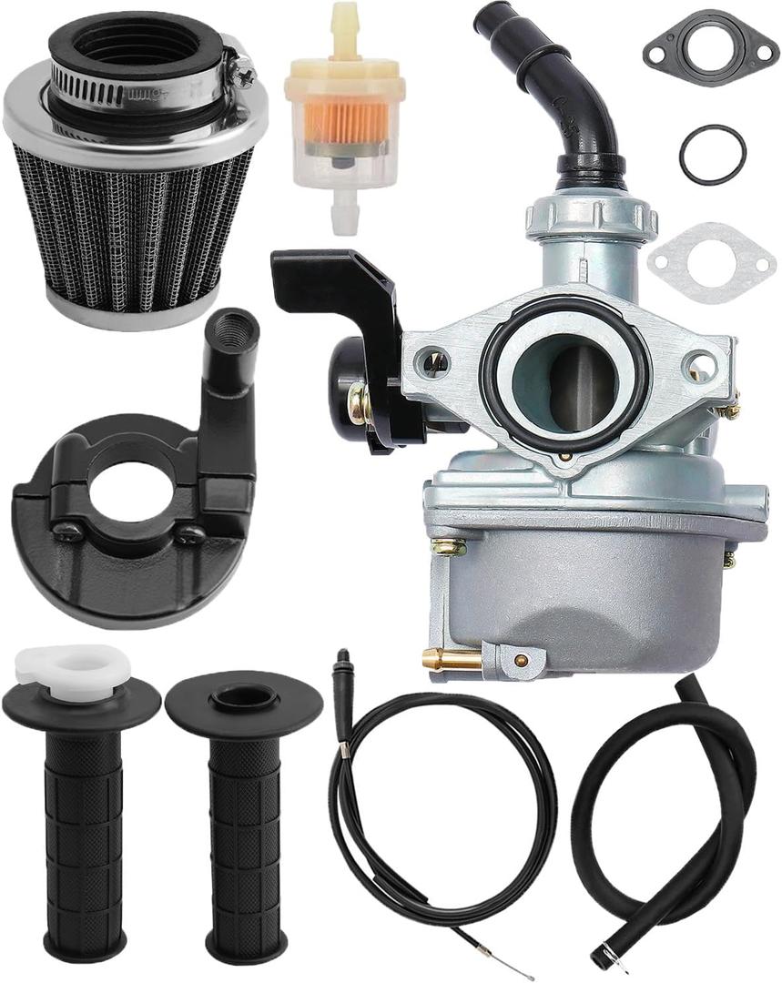 PZ19 Carburetor Compatible with 50cc 70cc 90cc 110cc 125cc Apollo TaoTao Baja Coolster SSR Xmotos X-Pro Thumpstar Chinese 4 Wheeler Quad 4 Stroke Parts With Air Filter