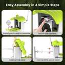 Smart Bird Feeder with Camera, AI Identify Birds Species Solar Powered, 2K HD Video Bird House with Camera, Instant Arrival Alerts, Waterproof Squirrel Proof, Gift for BirdLovers, 2.4GHz WiFi, Green