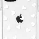 NITITOP Compatible with iPhone 11 Case Cute Clear for Women Girls White Love Heart Pattern Ultra Slim with Bumper Protector Soft TPU Anti-Yellow Protective Cover - White Heart