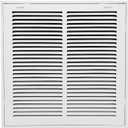 14"W x 14"H [Duct Opening Size] Steel Return Air Filter Grille - Removable Face/Door for 1 inch Filters -HVAC Vent Cover Grill - White [Outer Dimensions: 16 5/8"W X 16 5/8"H]