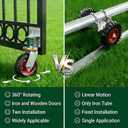 6 Inch Heavy Duty Gate Wheel, 360° Swivel Spring Loaded 600LB Capacity Gate
