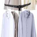 Clothes Drying Rack Foldable, 74.8 inch 2 Tier Laundry Drying Rack with Rotating Clothes Rail for 54 Pieces of Clothes, Space Saving, Indoor, Stainless Steel, Black and Silver CDR002B01