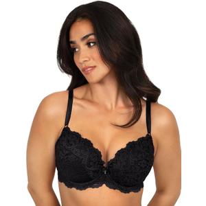 Smart & Sexy Women's Signature Lace Push-up Bra - Perfect for Seeking Effortless Style and Comfort (38C, Black)