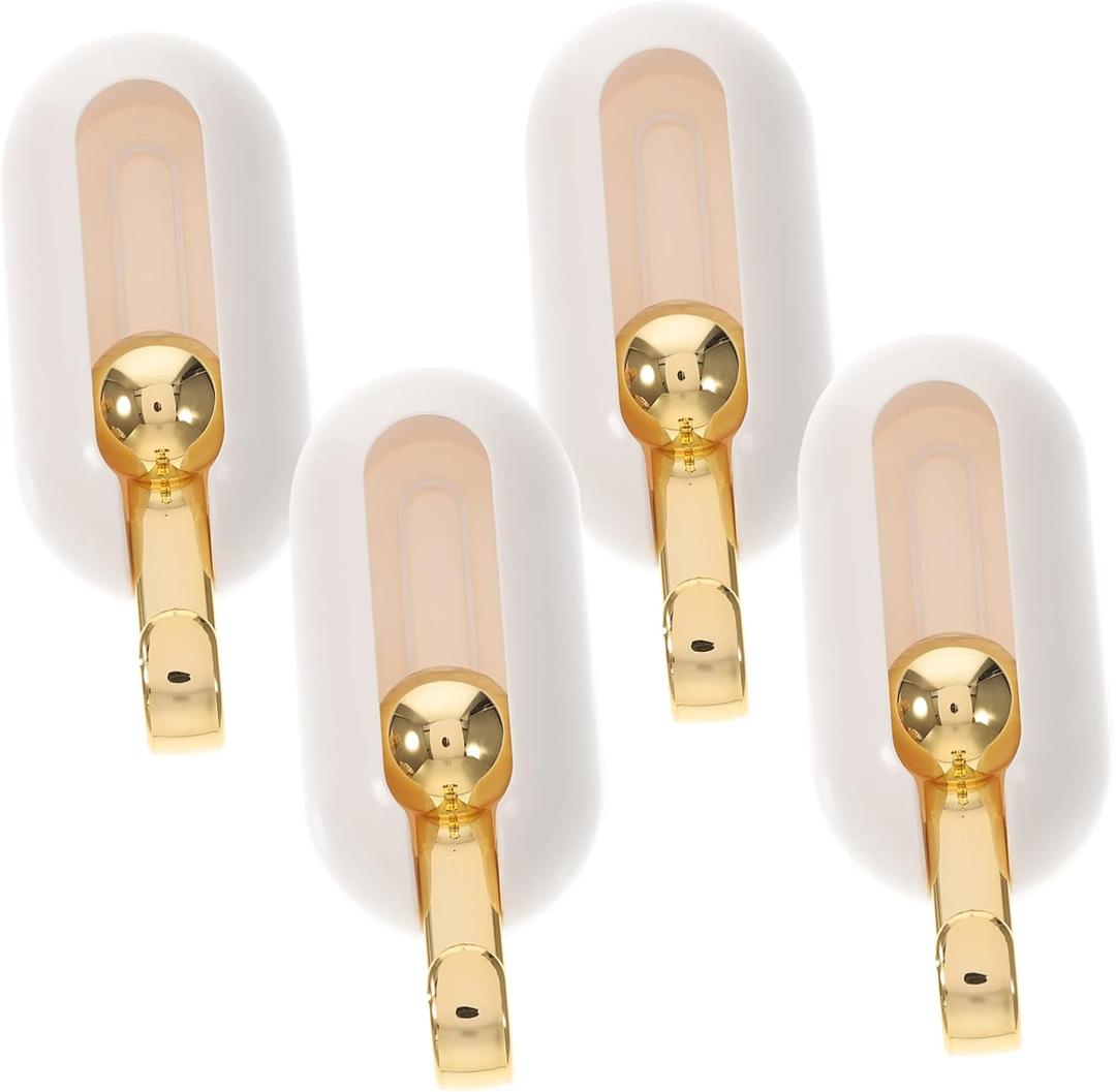 ARTIBETTER Wall Hooks for Hanging 4pcs Adhesive Hooks for Clothes Adhesive for Heavy Duty