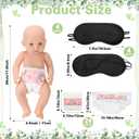 RoundFunny 33 Pcs Baby Shower Diaper Changing Game Supplies Including Dolls Blindfold Diapers Wooden Sign for Changing Race Gender Reveal Party Favors(Greenery)