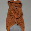 Windproof Waterproof Dog Coat Fleece & Cotton Lined Warm Jacket, Cold Weather Pet Apparel Clothes Vest for Small Medium Large Dog Khaki, XL