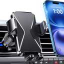 Qifutan Cell Phone Holder [Never Fall Upgrade Clip] Phone Holder Car Automobile Air Vent Hands Free for Car Fit Car Phone Holder Mount for All for iPhone Android Smartphone
