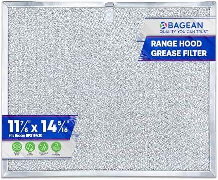 Bagean Stove Hood Vent Filter 11.8" x 14.3" BPS1FA30 - Compatible with NuTone Allure & Broan Range Hood Filter Replacement 99010299 - Fits QS1 QS2 30" Hoods - Blocks Grease & Filters Oven Air (1-Pk)