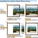 Wood 18x18 Picture Frame with 14x14 Mat Deep Brown, Display 14x14 with Mat or 18x18 without Mat, Wood 18 by 18 Photo Frame, 18 x 18 Frame for Wall Hanging Display, Deep Brown
