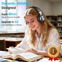 INFURTURE USB C Headphones with Mic,Volume Control,Tangle-Free Plaiting Line,Type C Headphones Wired,Lightweight Foldable for iPhone 17/15/16 Headphone Series/Tablet/School/Travel/Sports/Audiobooks