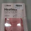 LitBear Heatless Curls Overnight, 2 Sizes of Soft Hair Rollers for Women with Bonnet to Sleep In, No Heat Hair Curlers Set with Scrunchies and Clips, for Long and Medium Hair (Pink)