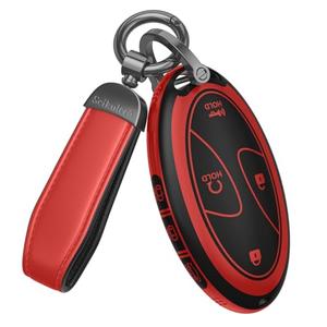 Seikuleca for Jeep Key Fob Cover Accessories- Matte TPU Key Fob Cover (Red, Model-1)