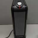 Lasko Oscillating Ceramic Tower Space Heater for Home with Overheat Protection, Adjustable Thermostat, and 2 Speeds, 15.7 Inches, Black, 1500W, CT16450