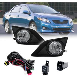 Fog Lights Assembly Driving Fog Lights Lamps For Toyota Corolla 2009-2010 |Clear Lens Front Driving Lamps | OEM Version | 81220-0D04281210-0D042