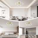 30W Modern LED Ceiling Light, 27 Inch 4 Ring Design, 3500K - 6500K Dimmable, 1500LM - 3000LM, Flush Mount, for Kitchen, Bedroom, Living Room and More, Remote & App Control (Gold)