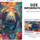 1000 Piece Puzzle for Adults Manatee and Coral Reef Jigsaw Puzzle for Relaxing Home Decor and Gift Beautiful Underwater Sea Life Scene for Puzzle Lovers