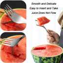 2 x Watermelon Slicer Cutter 2 Pack, 2-in-1 Watermelon Fork Slicer, Summer Watermelon Cutting Artifact, Stainless Steel Fruit Forks Slicer Knife for Family Parties Camping