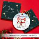 7 x I Love You More The End I Win Ornament - Couples Christmas Ornament 2025, Gift for Him Boyfriend and Love Gifts for Her - Couple Ceramic Ornaments for Christmas Tree