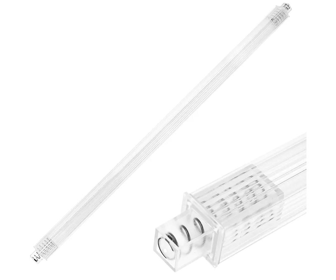 24 Inch Clear Replacement Bathroom Towel Bar with Adjustable Spring Loaded Ends Sturdy Plastic Wall Mount for Bathroom and Kitchen Towel Storage- Replacement Towel Bar for Ceramic Holder