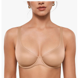 INLYRIC Women's Mesh Balconette Bra Sexy Demi Supportive Comfortable Seamless Underwire Unlined Sheer Bras Size 36F