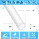 Nuanchu 100ft Polyethylene Tubing Wall Polyethylene Tubing Food Grade White Translucent Hose for Water, Beverage Pump, Homebrew, Brewing(3/8" Od, 1/4" Id, 0.062" Wall)