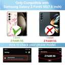 Buleens for Samsung Galaxy Z Fold 5 Case - Clear Flexible TPU Women Girls Cute Protection Phone Cover Slim Fit Shockproof Aesthetic Girly Design for Samsung Z Fold 5 Case, Blossom
