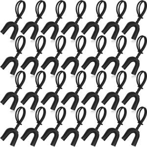 Kanayu 30 Pcs Strapped Mouth Guard No Boil Mouth Guard Soft Sports Mouthguard with Strap Mouth Protector for Adult Youth Boxing Basketball Hockey Lacrosse Wrestling Rugby (Adults, Black)