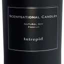 Scentsational Intrepid Man Candle  11 Oz Hand-Poured Soy Wax Jar Candle  Clean-Burning Natural Candles for Men  Masculine Scented Candles for Home Dcor & Relaxation  Long-Lasting Gift Candle