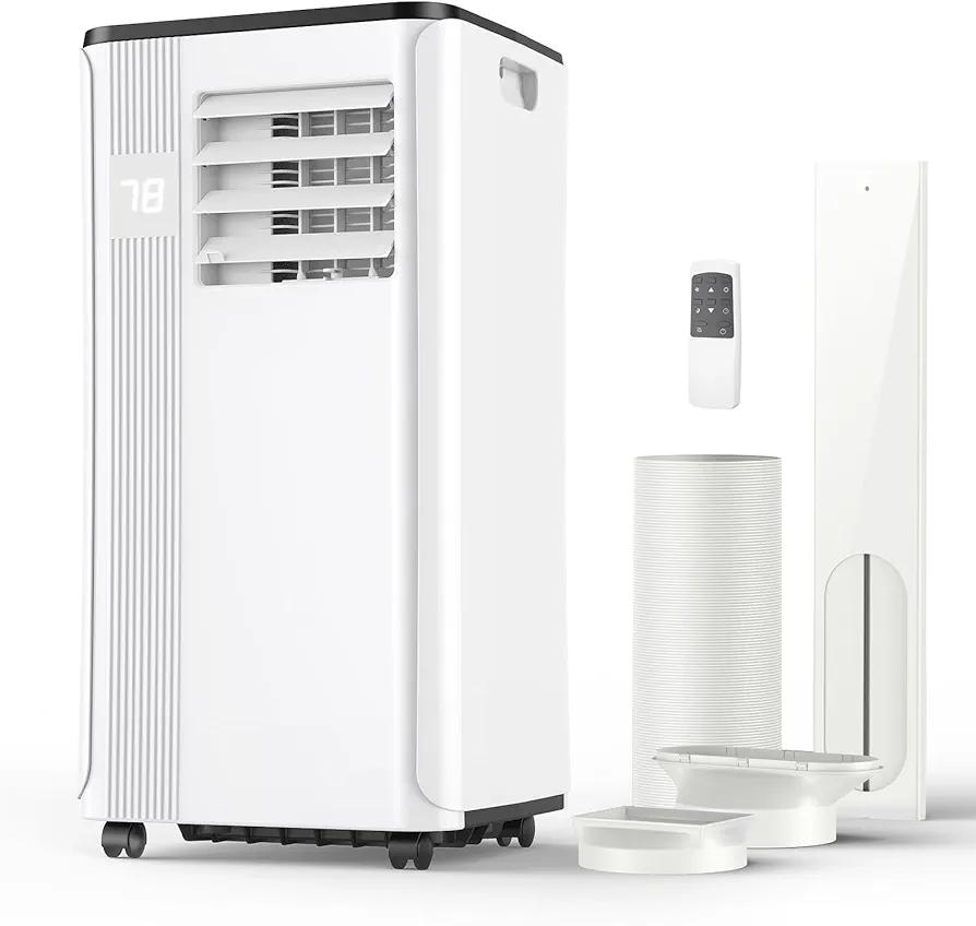 Portable Air Conditioners - 2024 Upgraded 10000 BTU Portable AC for Room up to 450 Sq. Ft, 3 in 1 AC Unit with 24H Timer, Smart Sleep Mode, Remote Control, Air Cooler for Bedroom Room Kitchen Camping