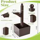 Colingmill 1 Set Iron Mailbox Posts with Planter Box for Outside 56 Inch / 4.6 ft Tall Decorative Mount with Flower Box Heavy Duty Architectural Post(Brown)