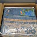 Boho 9x12 Soft Rugs for Living Room - Dark Blue Rugs for Bedroom Aesthetic, Dining Room Under Kitchen Table, Washable Soft Non Slip Large Area Eclectic Unique Dcor