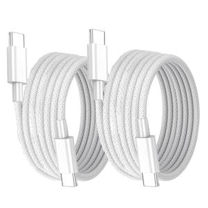 2-Pack 6.6Ft USB C Fast Charger Charging Cable for iPad Pro 13/12.9/11 inch (1st/2nd/3rd/4th/5th/6th), iPad Air 5/4, Mini 6, iPad 10th Gen and MacBook Pro Air 60W Type C to C Woven Charging Cord