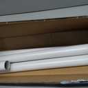 MEXAU White Tension Curtain Rods 41-146 In Extra Long Outdoor Patio Curtain Rods No Drilling Adjustable Heavy Duty Tension Rods for Windows Bathroom Living Room Curtains, Rod Diameter 1.26In