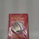 Passport Holder Cover and Card Case Slot Combo RFID Blocking Leather Travel Passport Wallet for Men and Women US Passport Protector Document Organizer,Bright Red