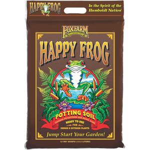 FoxFarm Happy Frog Potting Soil, 12qt – for Indoor/ Outdoor Container Plants, Improves Root Efficiency, pH Adjusted for Optimal Nutrient Uptake – Contains Microbes and Humic Acids